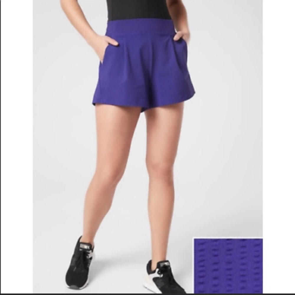 Athleta Purple Textured Brooklyn Shorts